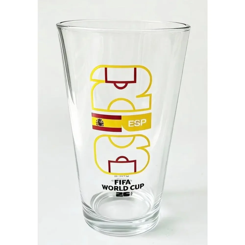 FIFA World Cup 2026 Champions España futbol 16oz pint lager Glass Spain Soccer